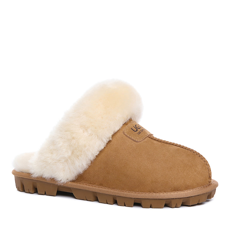 Fluffy Strap Ladies Scuff Uggs