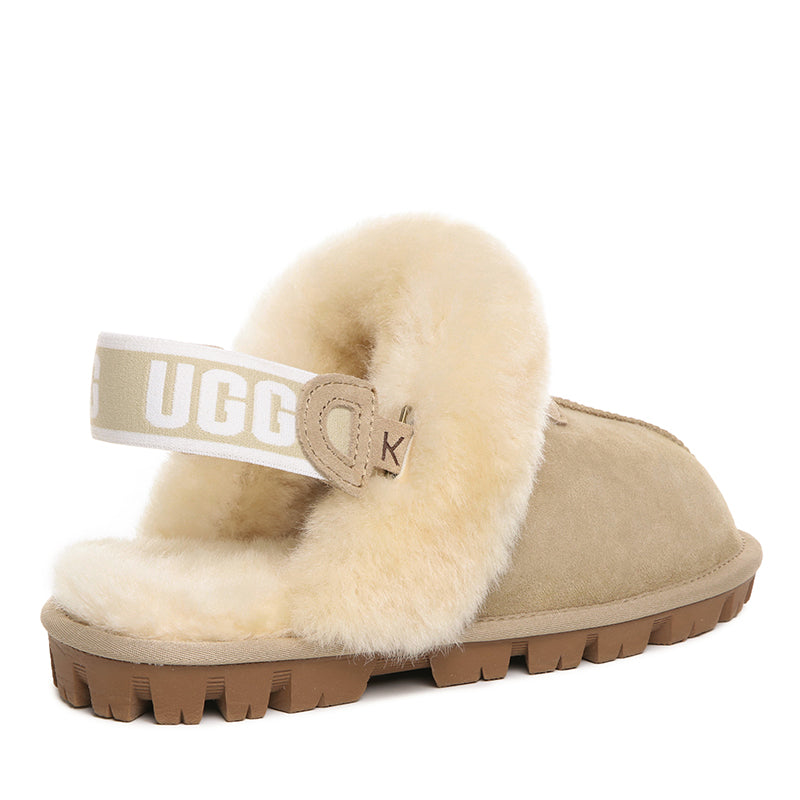 Fluffy Strap Ladies Scuff Uggs