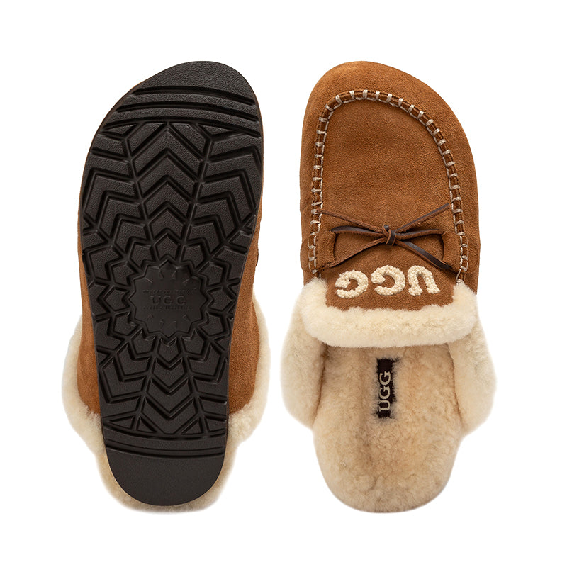 Lace Logo Ugg Slippers