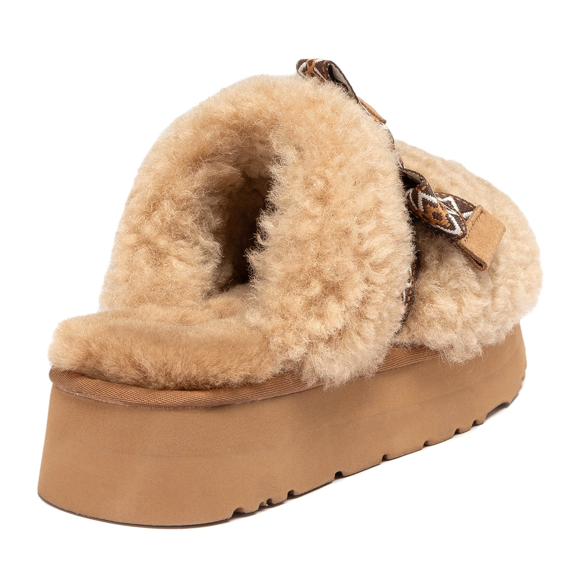 Fluffy Bow Platform Uggs