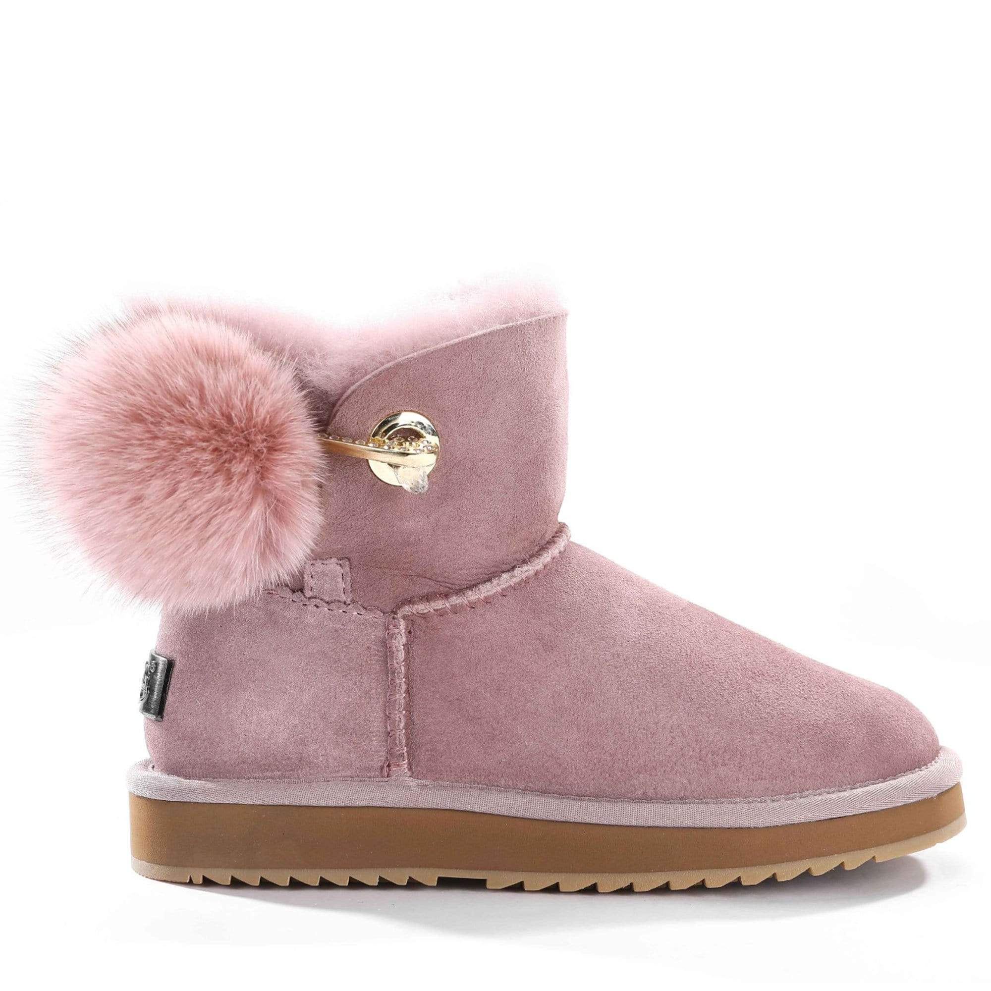 Mini Mink Furball Sheepskin Boots