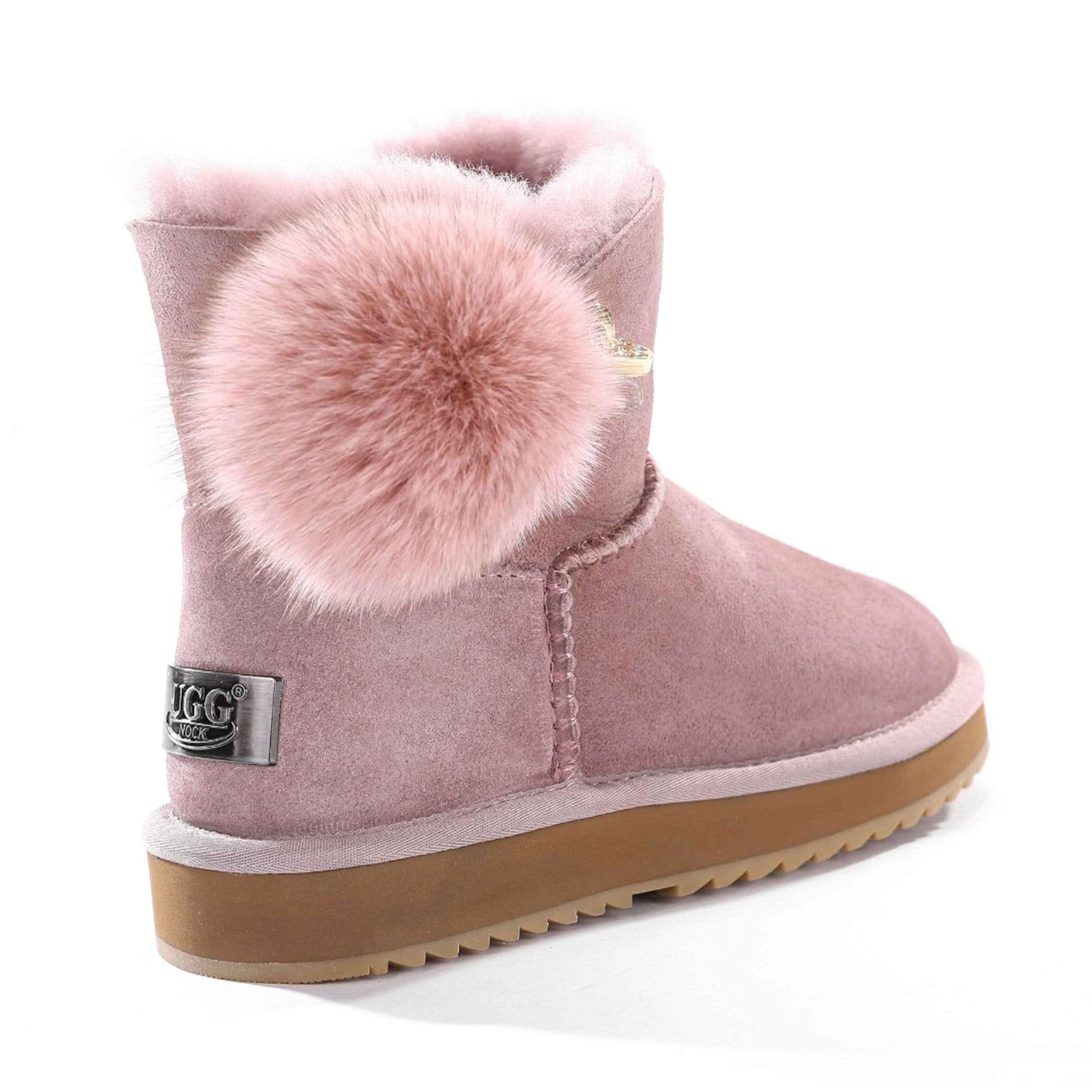 Mini Mink Furball Sheepskin Boots