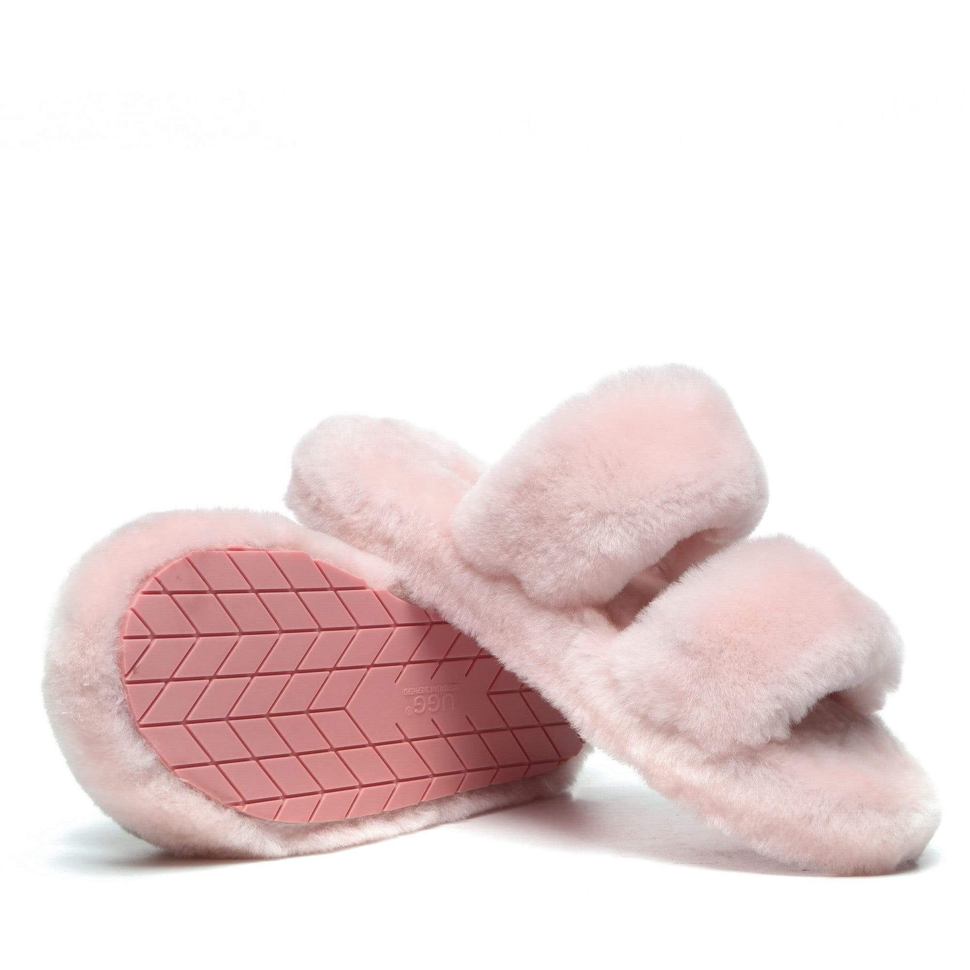 UGG Double Strap Women Fluffy Slides