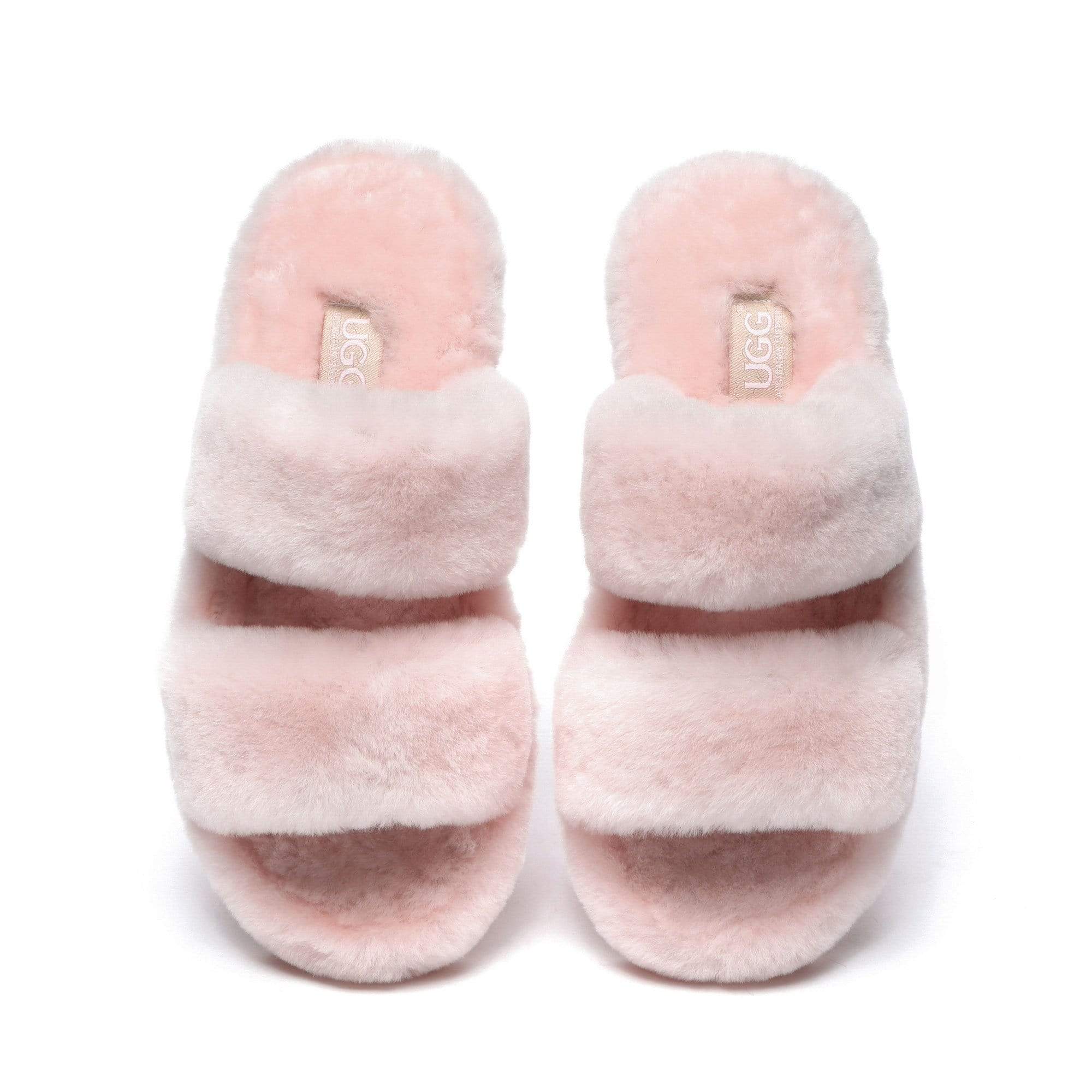 UGG Double Strap Women Fluffy Slides