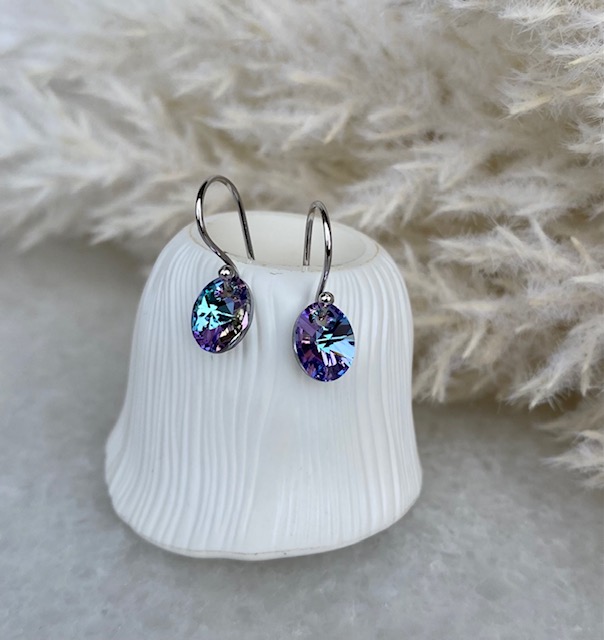 Crystal Hook Earrings - Vitrail Light