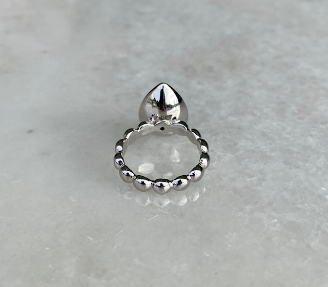 Pear Crystal Ring - Aquamarine