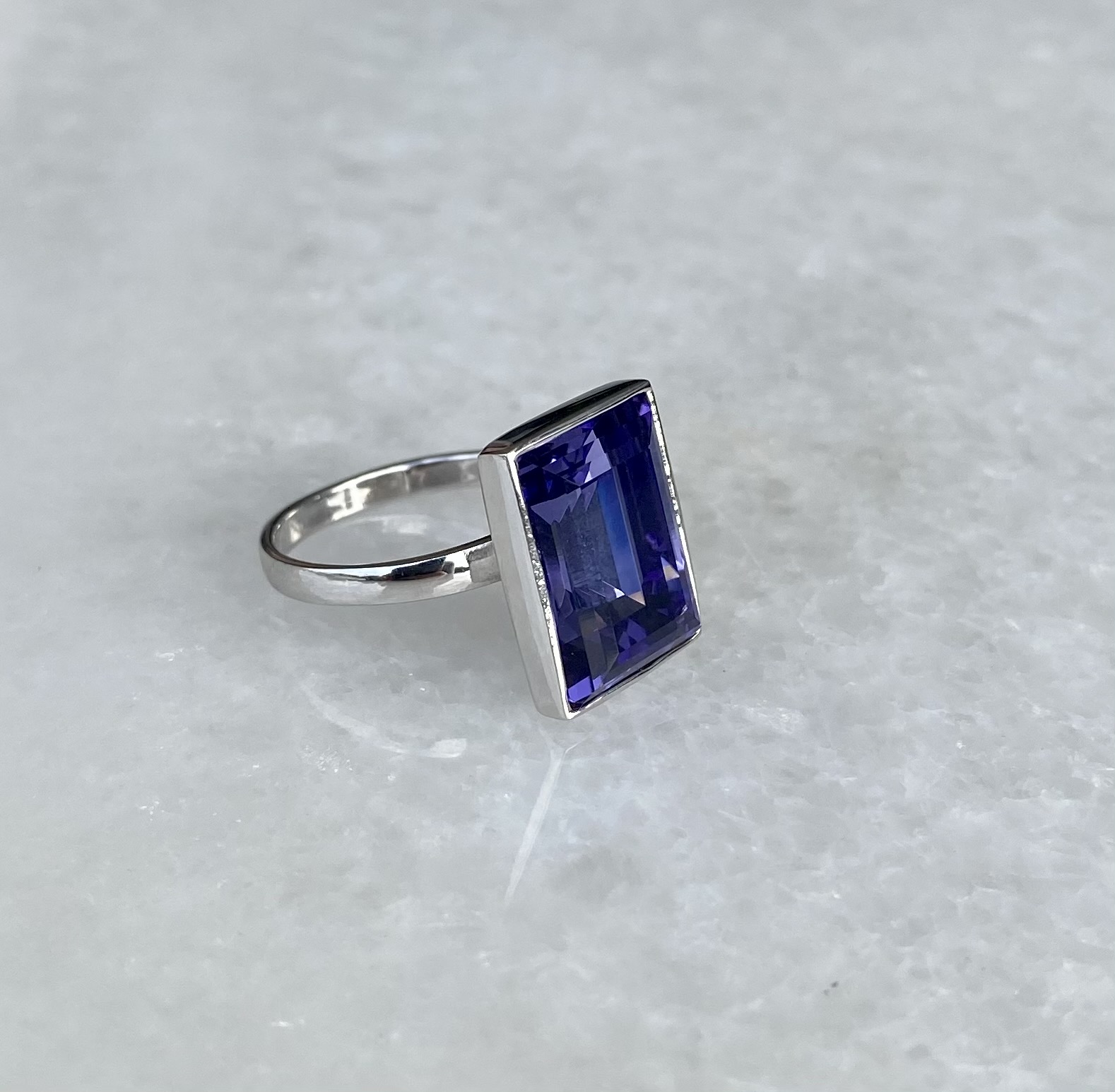 Emerald Cut Ring - Tanzanite