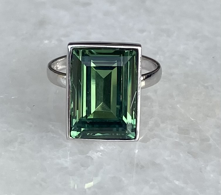 Emerald Cut Ring - Emerald