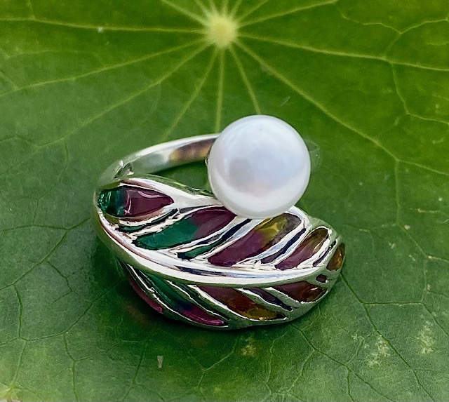 Pearl Leaf Ring