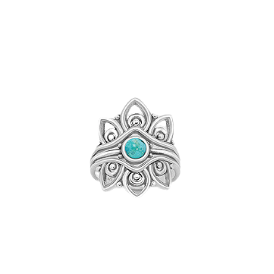 Turquoise Lotus Ring
