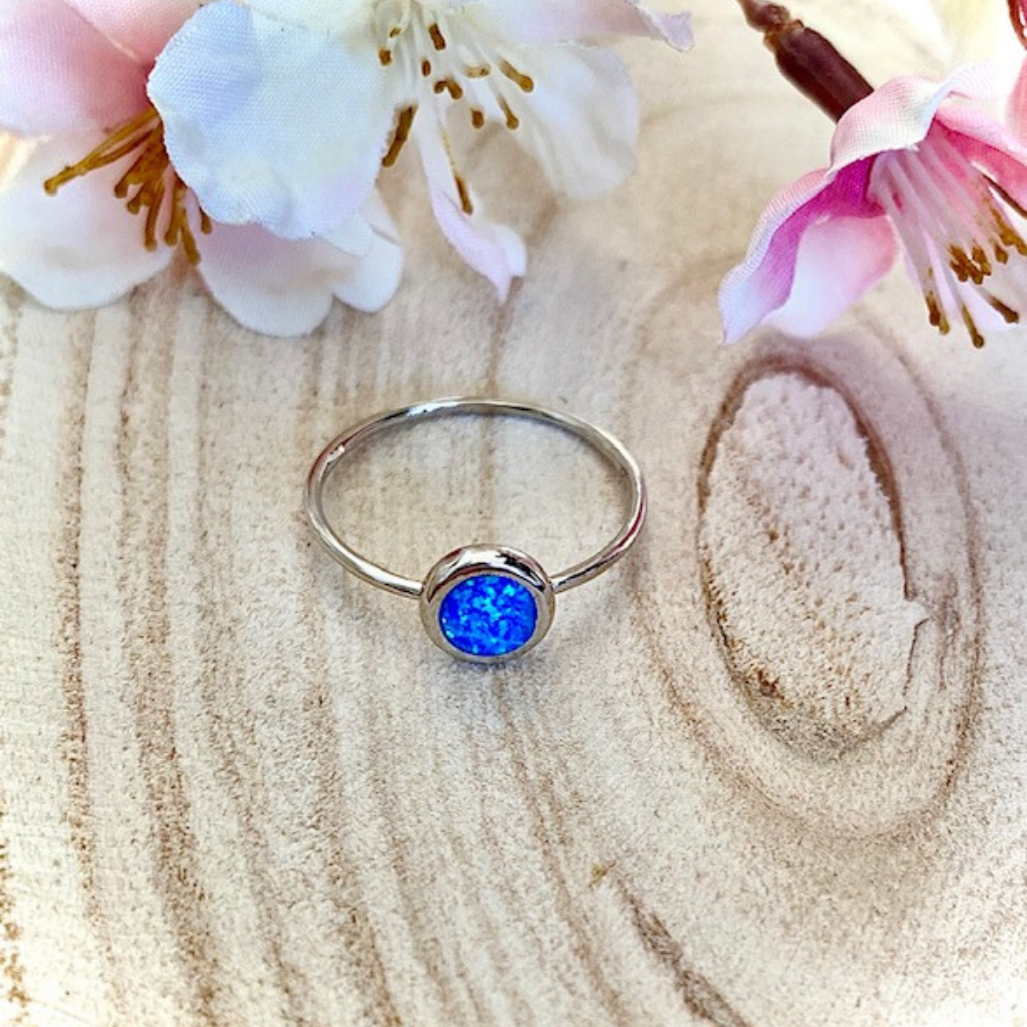Blue Opal Ring