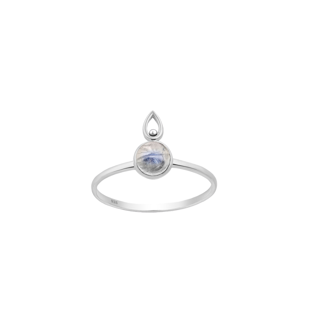 Rainbow Moonstone Ring