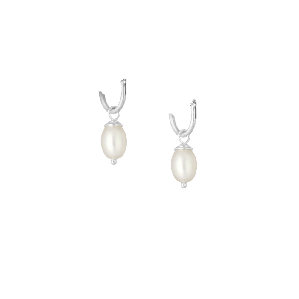 Pearl Hoop Earrings