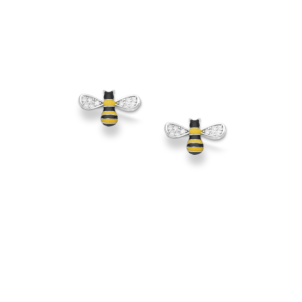 Enamel Bee Earrings