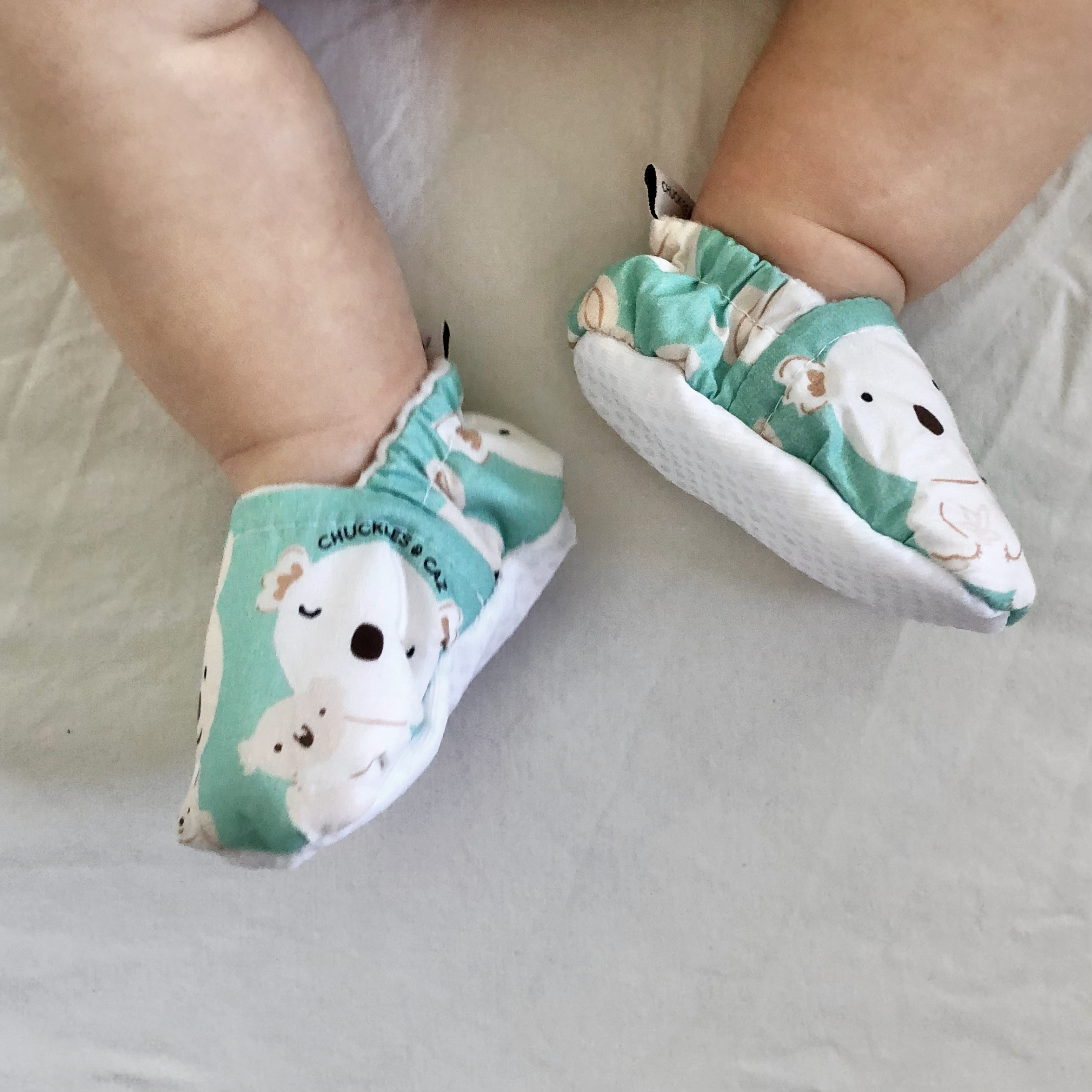 Aqua Koala & Kangaroo Baby Booties