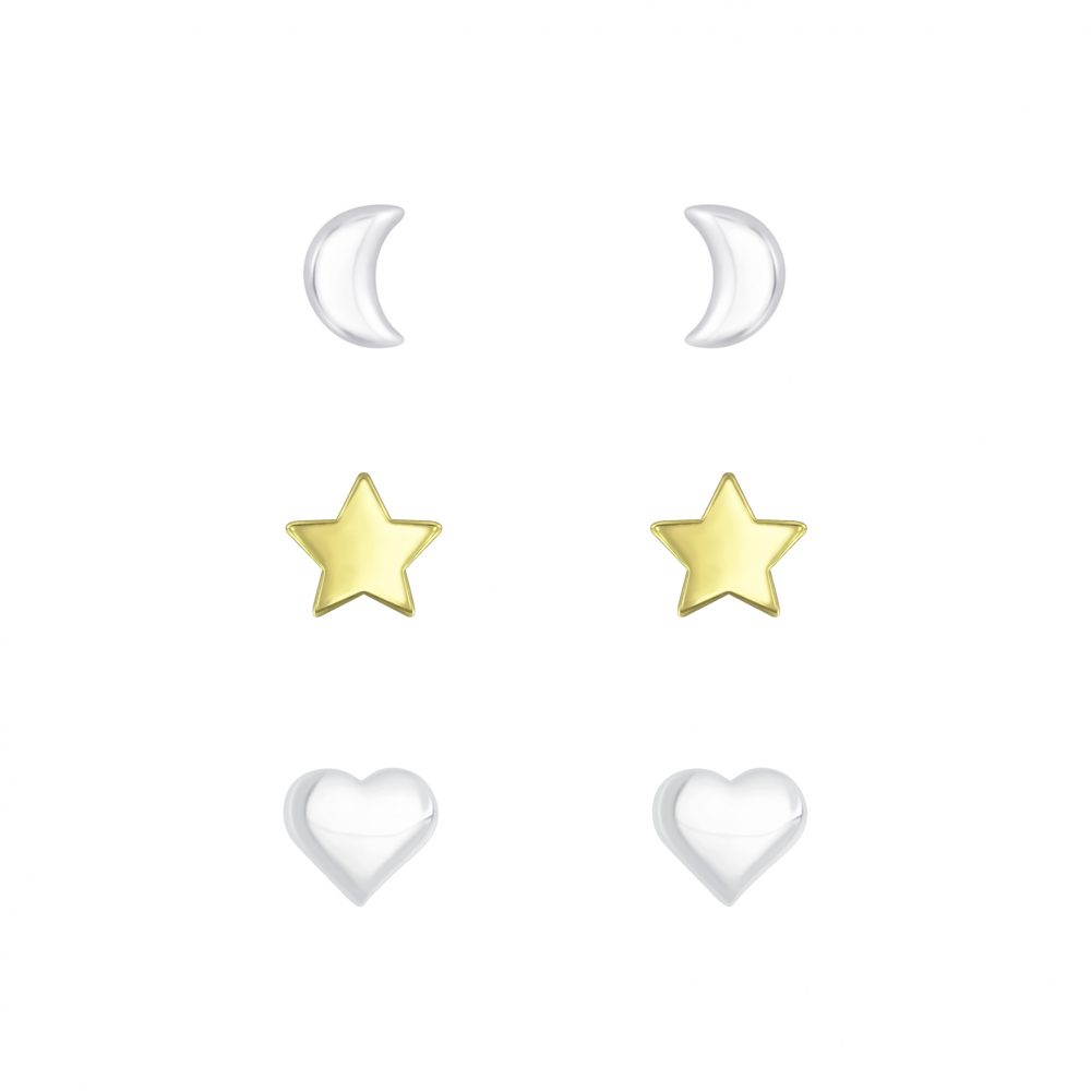 Moon and Star Set (3 pairs)