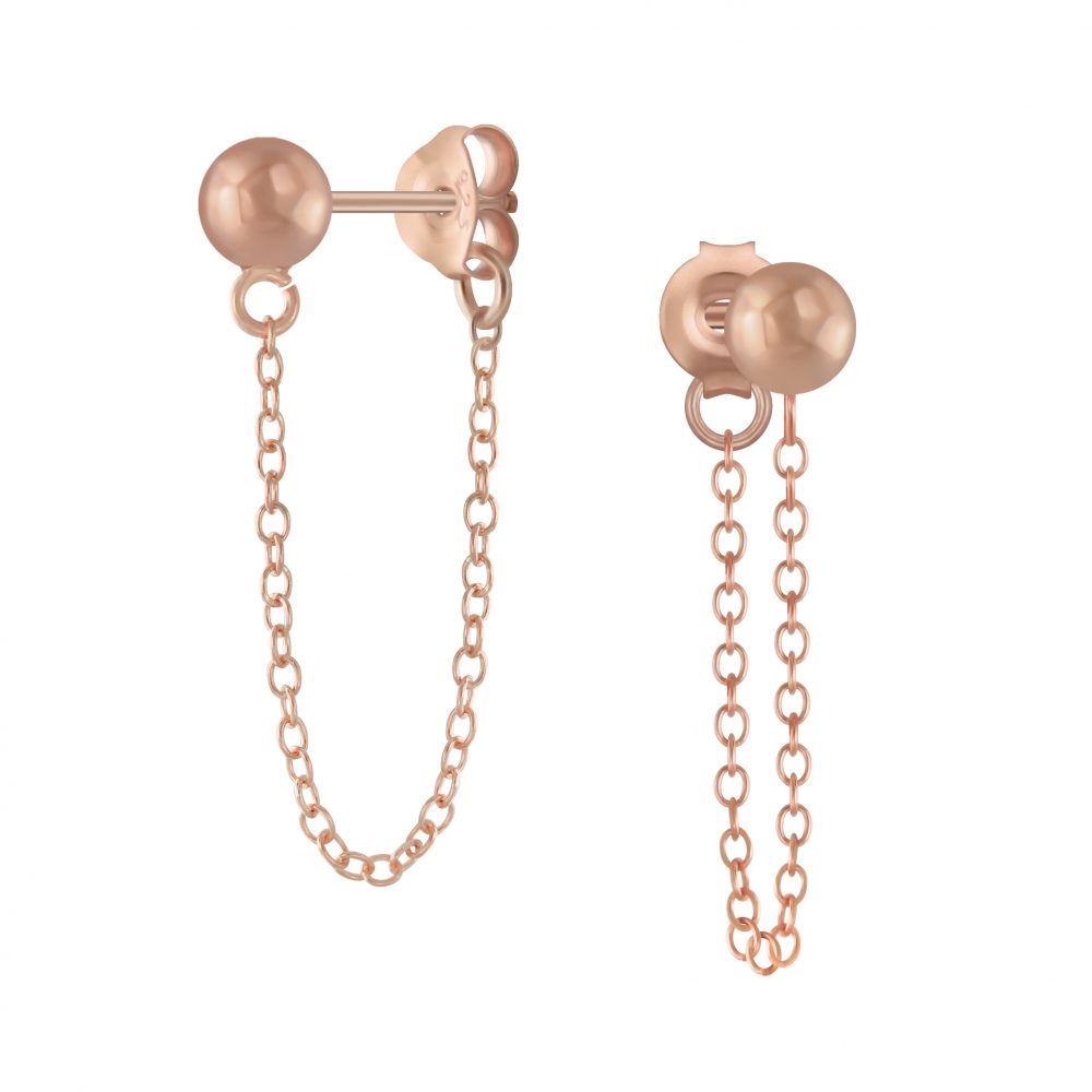 Ball and Chain Stud Earring