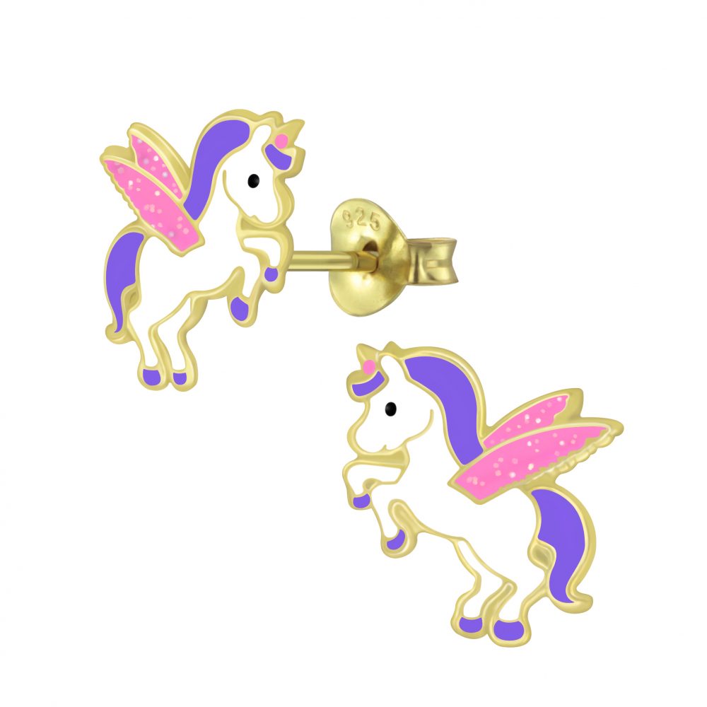 Flying Unicorn Stud Earrings