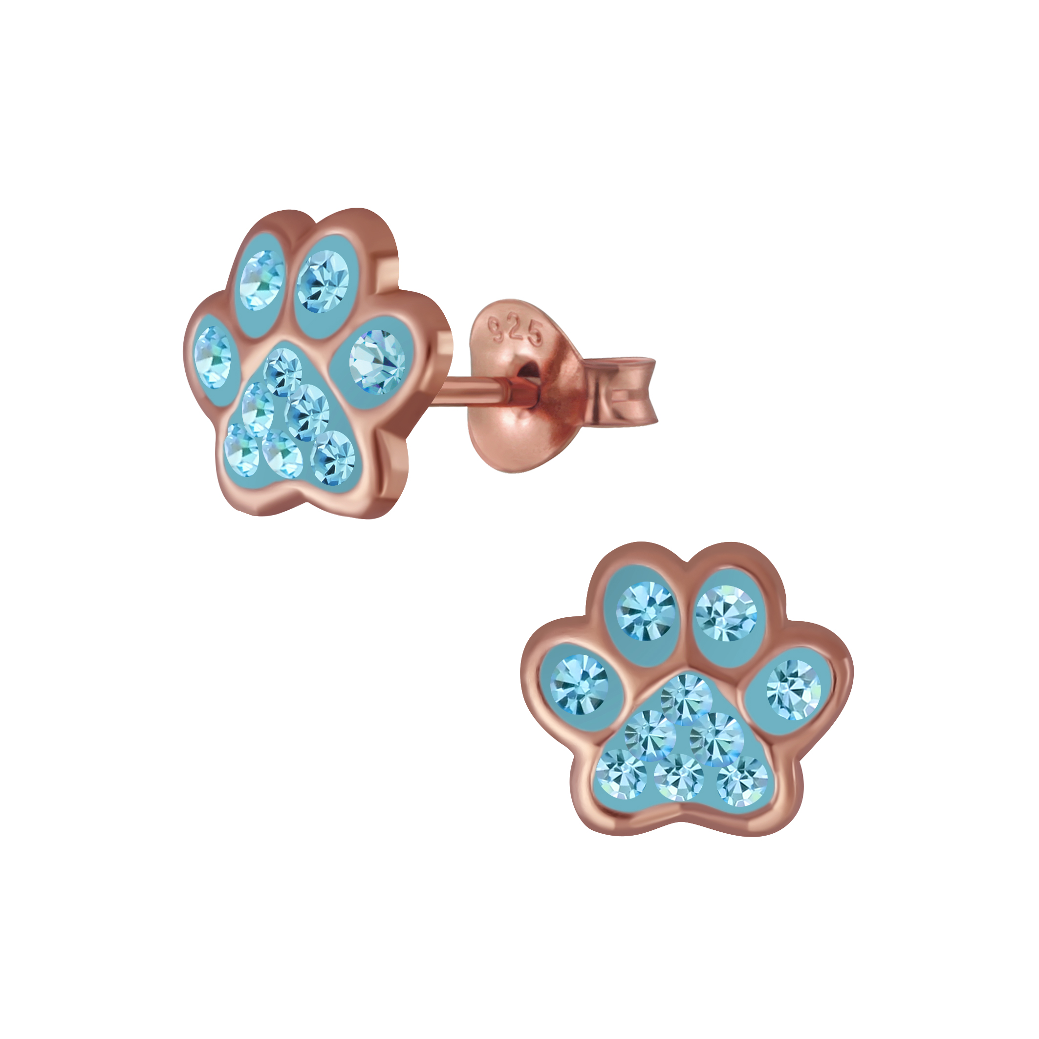 Puppy Print Stud Earring
