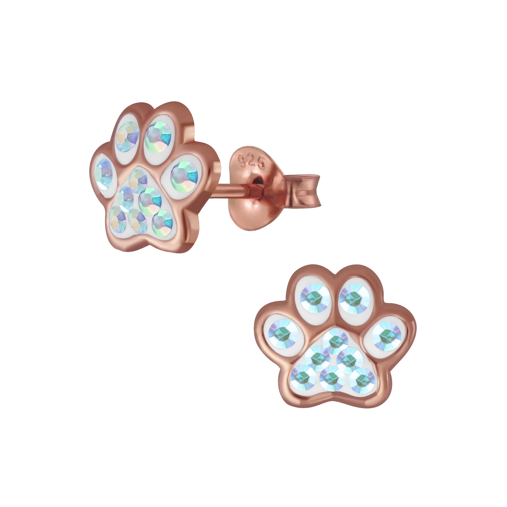 Puppy Print Stud Earring