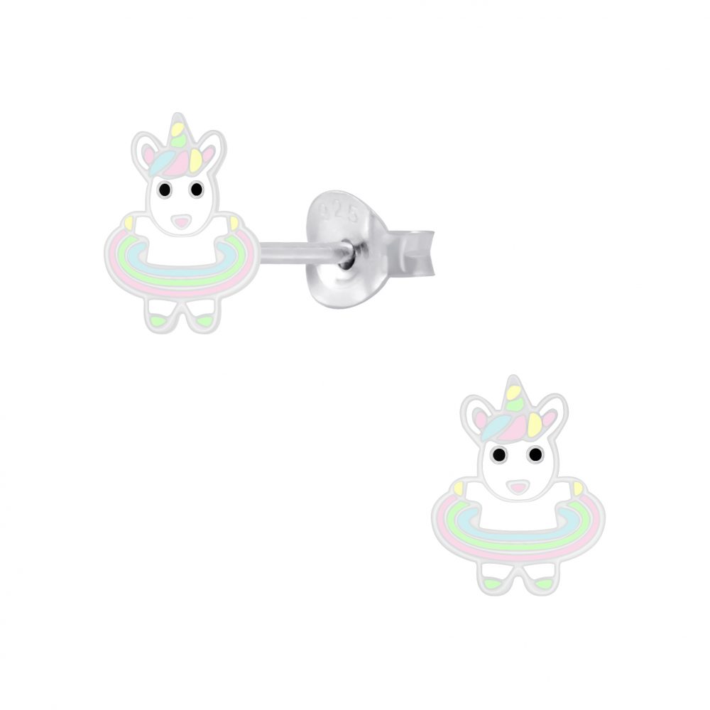 Hula Hoop Unicorn Stud Earrings
