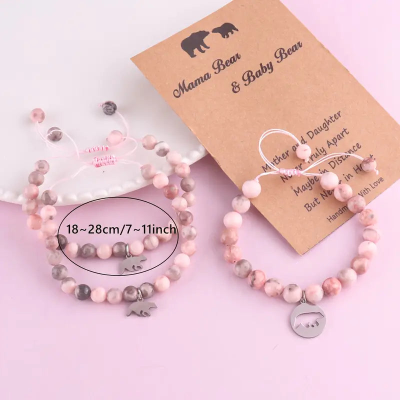 Bracelet set - mama bear & baby bear