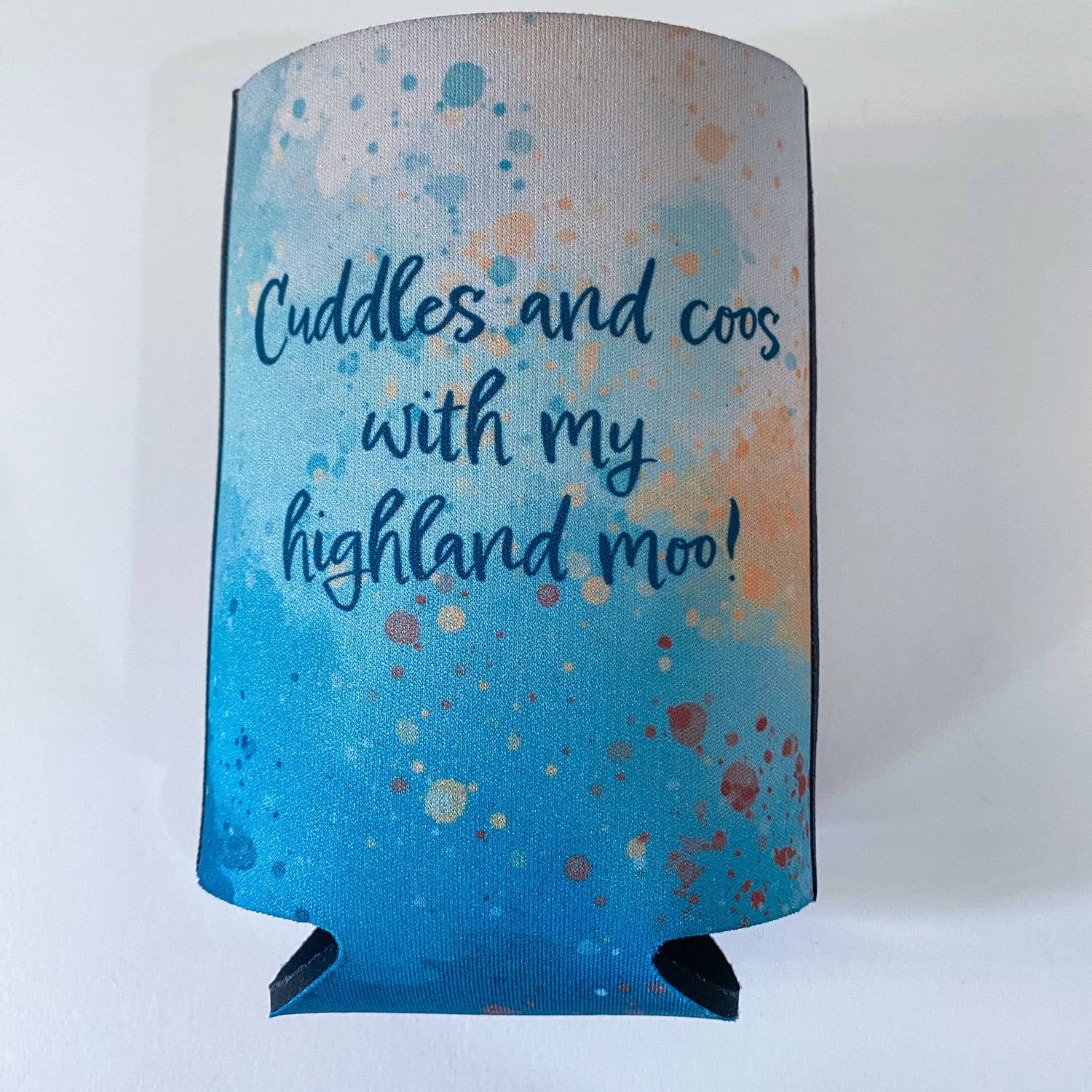 Highland Cow Quote Flat Stubby Holder Cooler