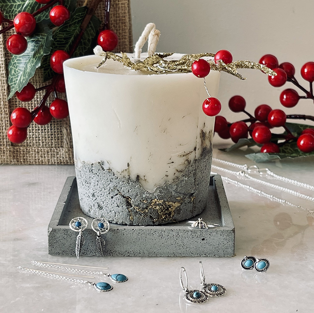 Limited Edition Christmas Pudding Jewellery Candle
