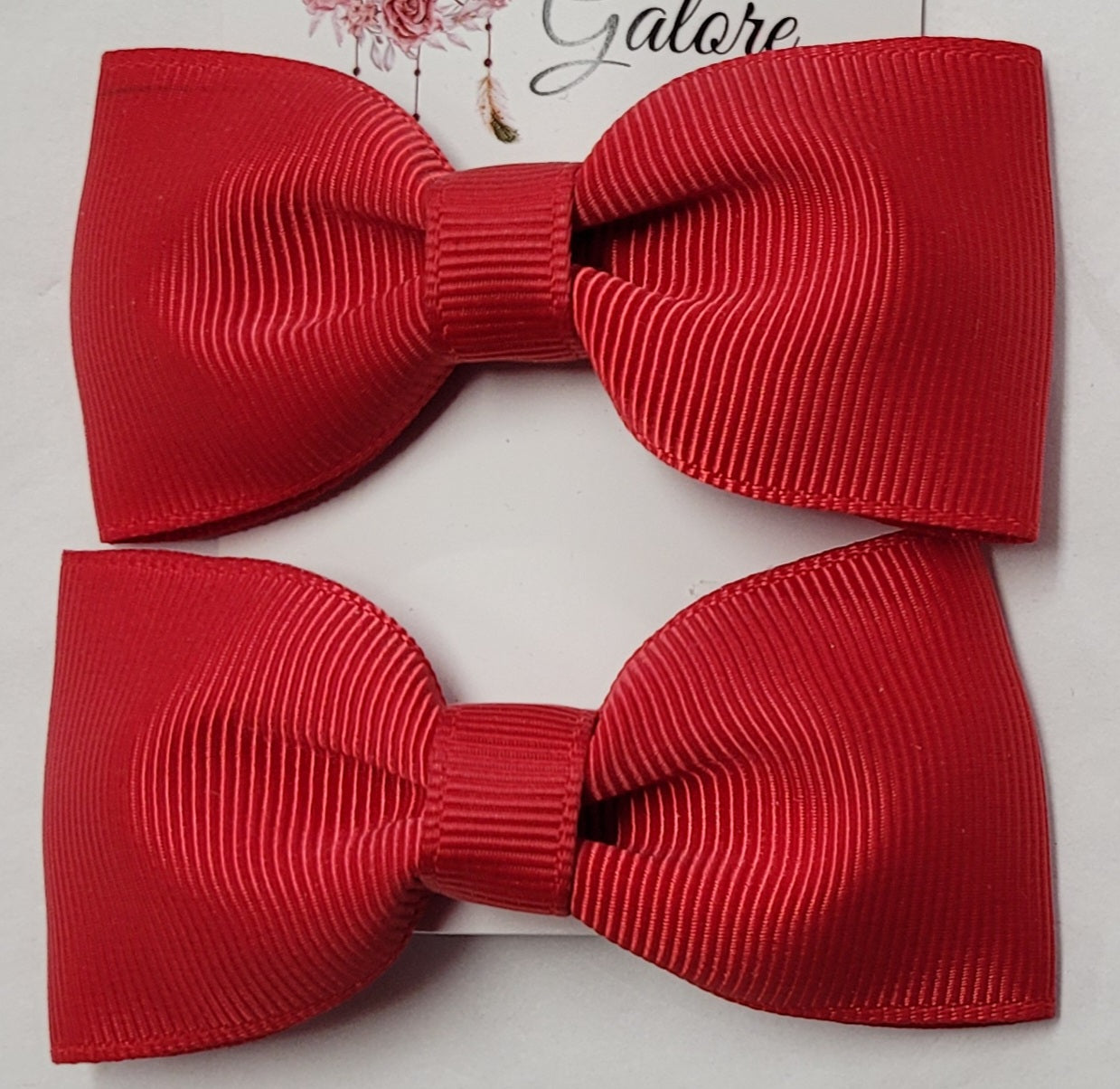 Hair Bow Clips - Set of Two Plain