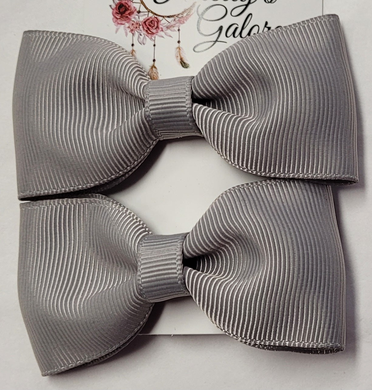 Hair Bow Clips - Set of Two Plain