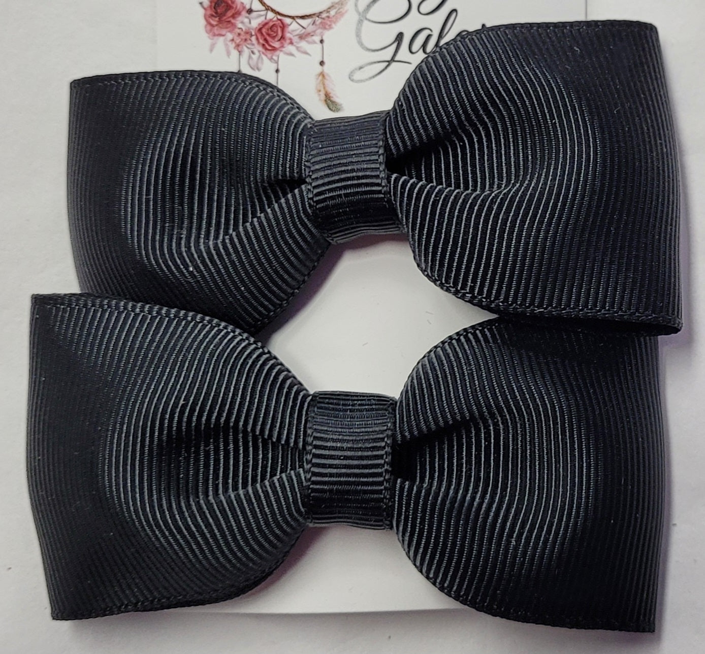 Hair Bow Clips - Set of Two Plain