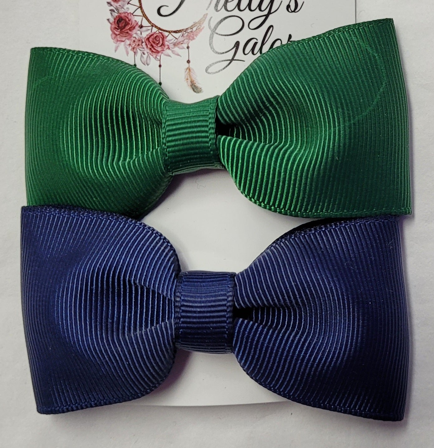 Hair Bow Clips - Set of Two Plain