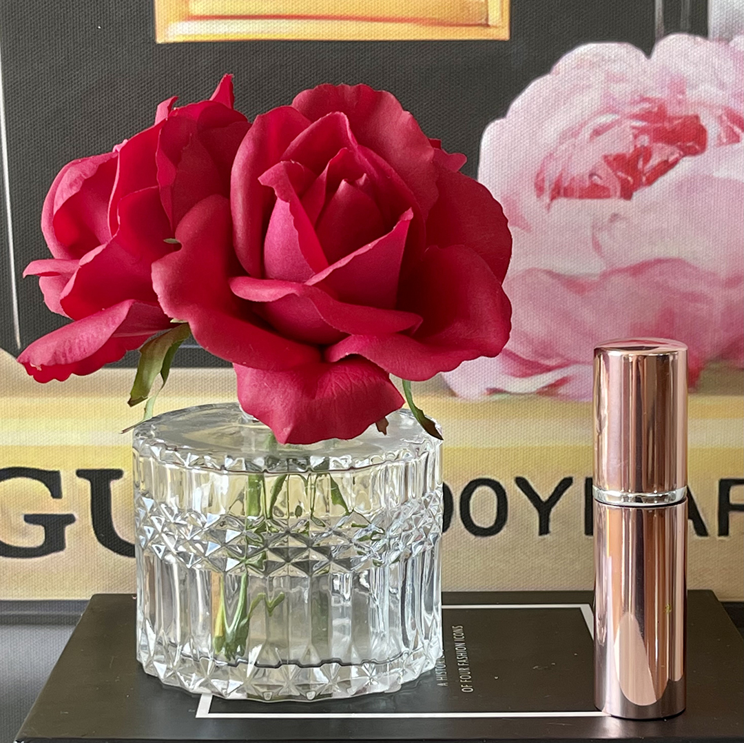Perfumed Natural Touch Roses - Deep Red