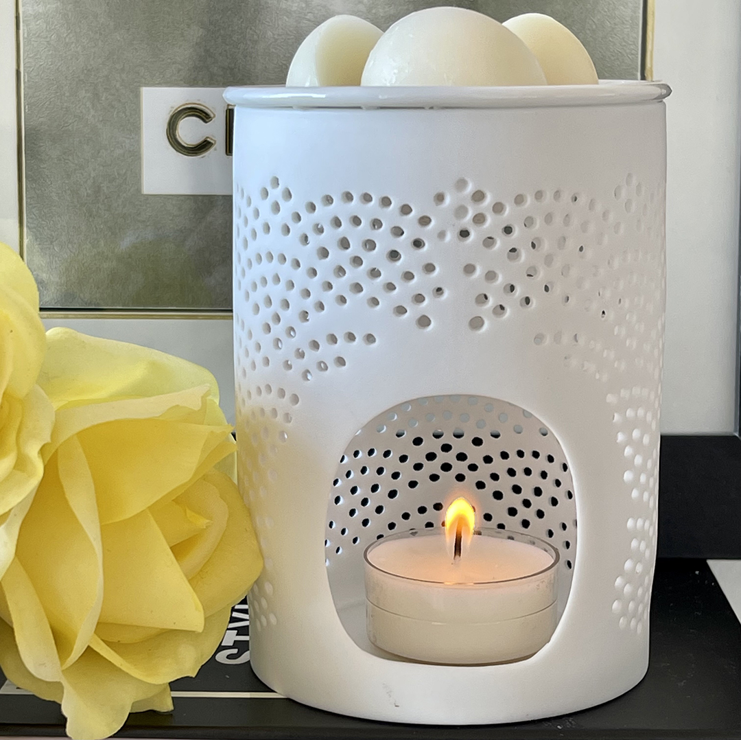 White Mandala Oil Burner