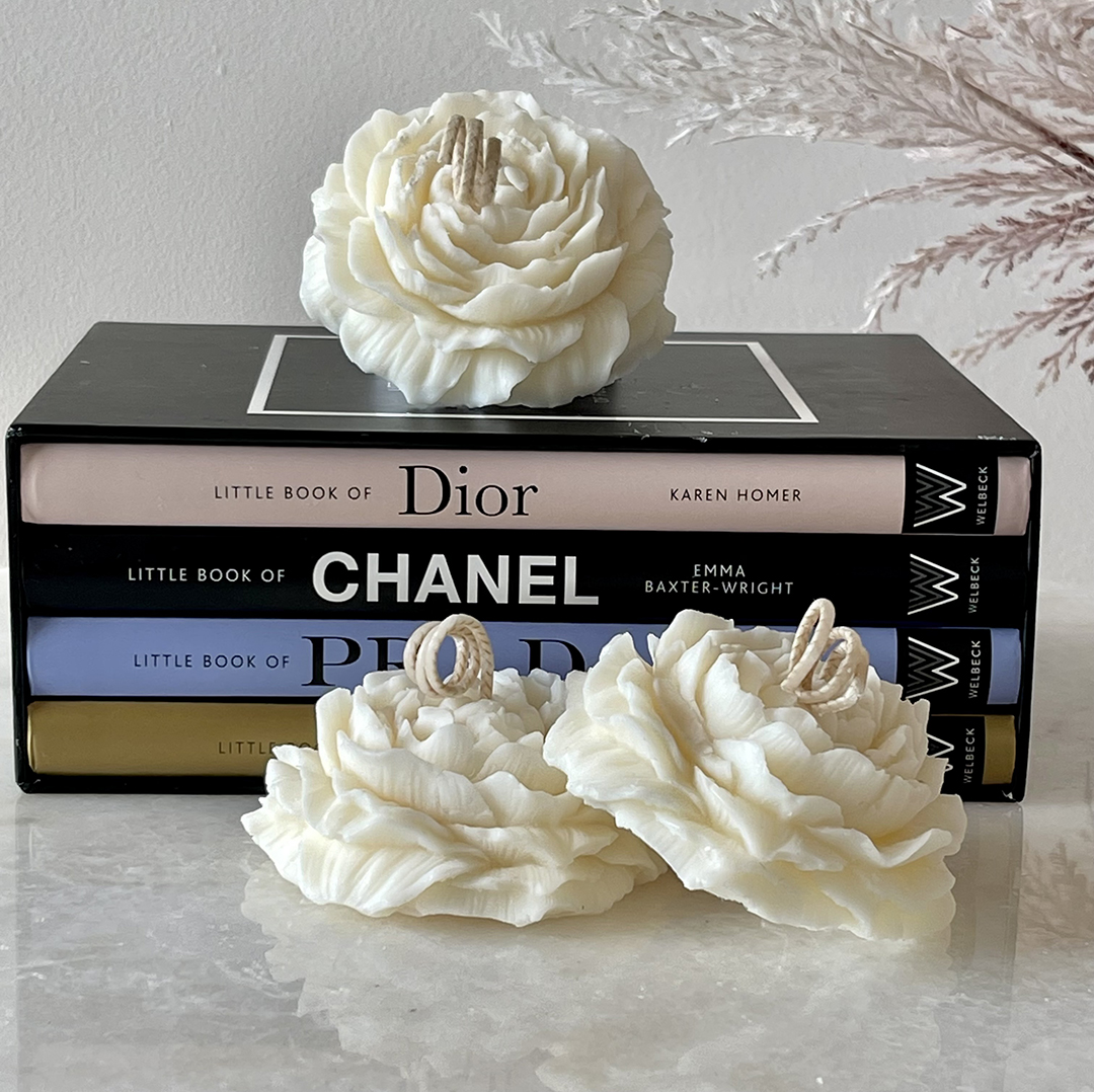 Peony Bloom Candle - Set of 3