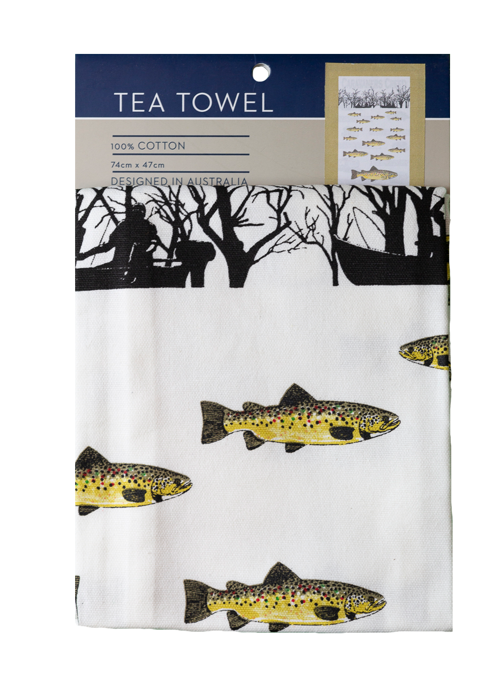 Tea Towel - Trout Fishing: Hangsell (Carded)