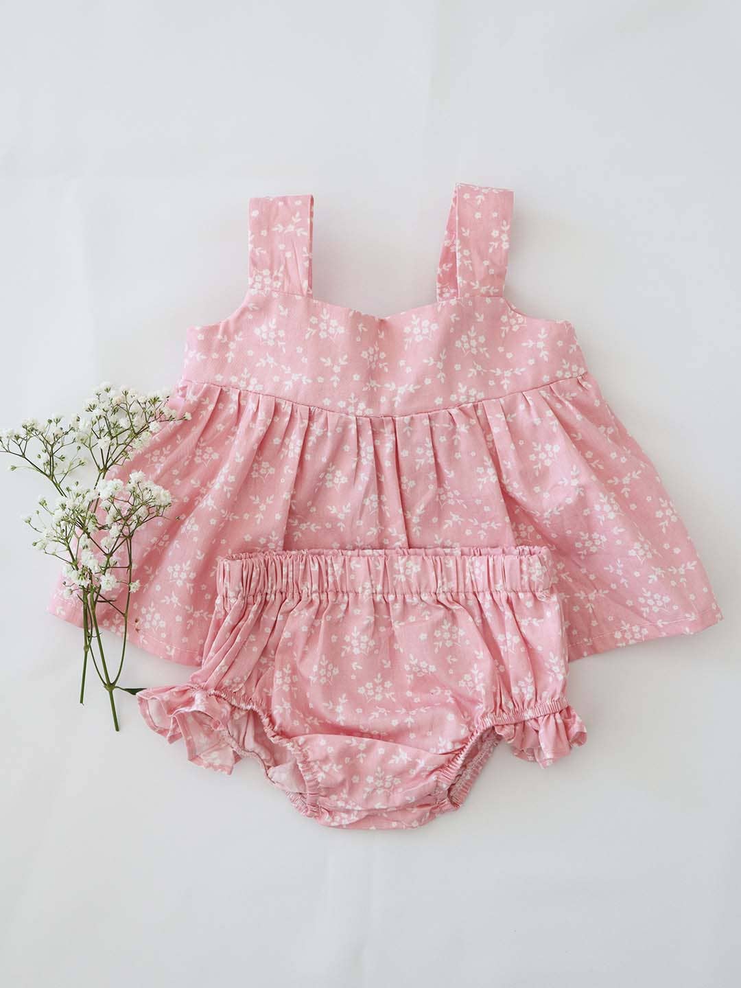 Baby Girl Alice Blossom Pink Top and Bloomer Pants Two Piece Set (100% Cotton): 00
