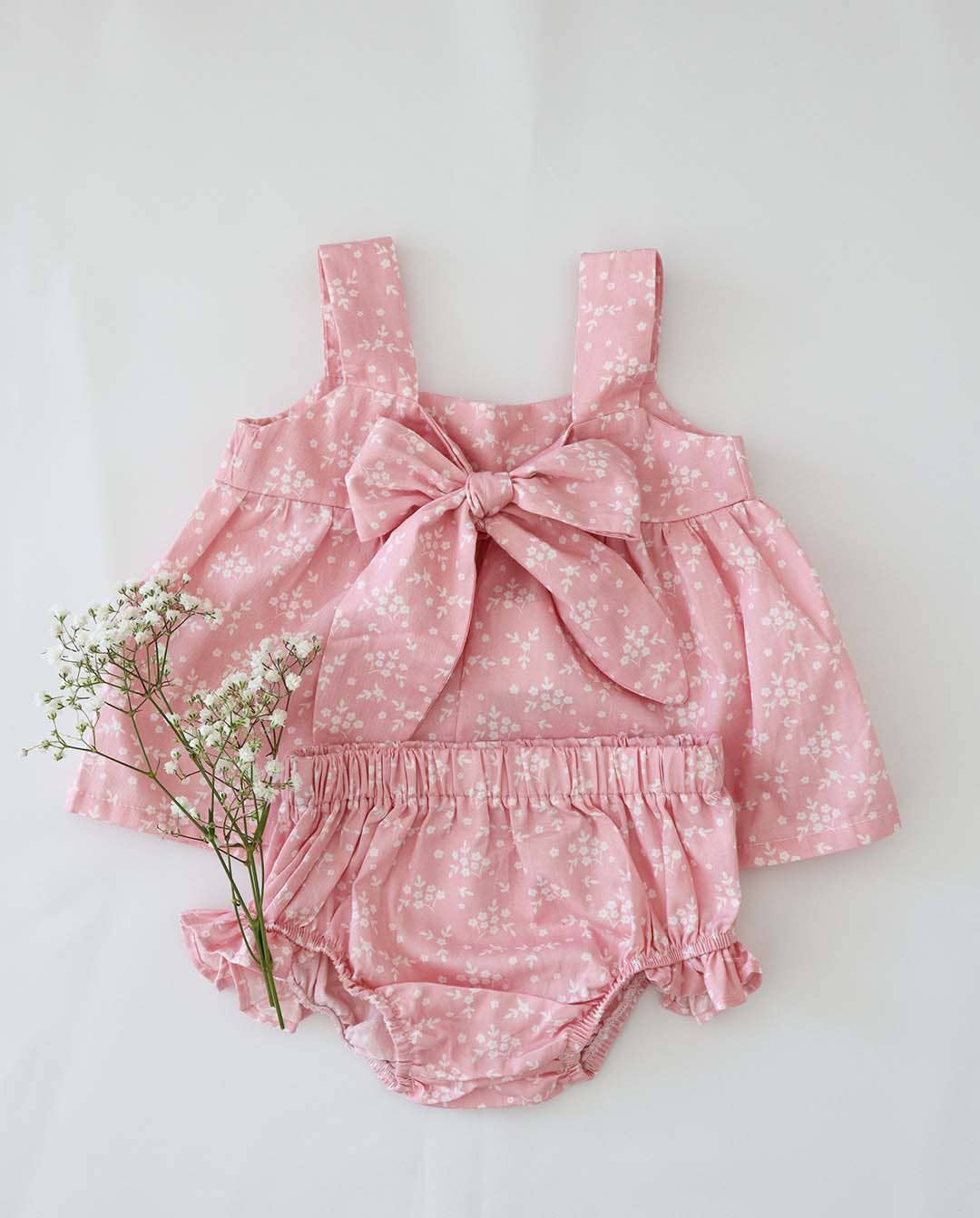 Baby Girl Alice Blossom Pink Top and Bloomer Pants Two Piece Set (100% Cotton): 00