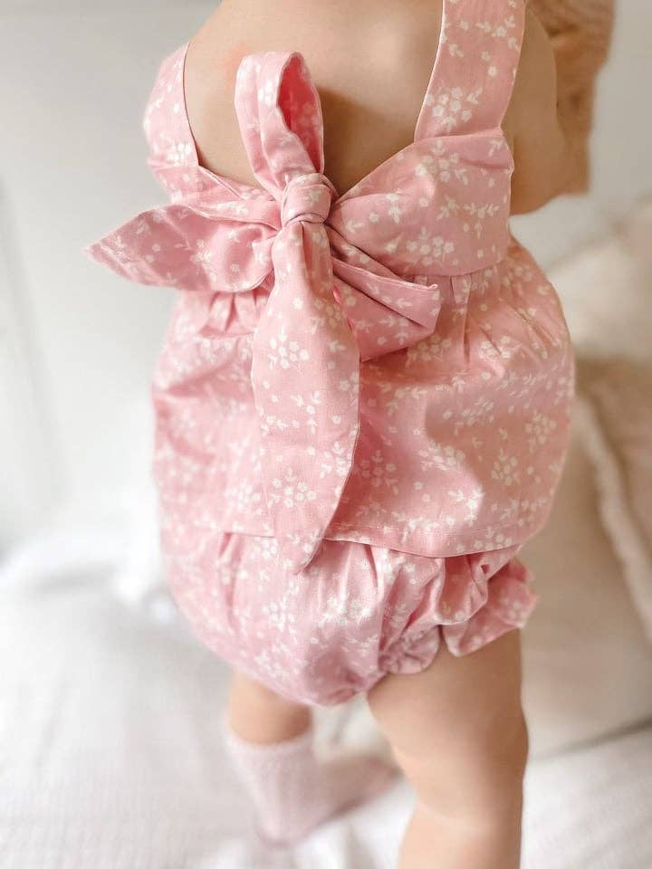 Baby Girl Alice Blossom Pink Top and Bloomer Pants Two Piece Set (100% Cotton): 00