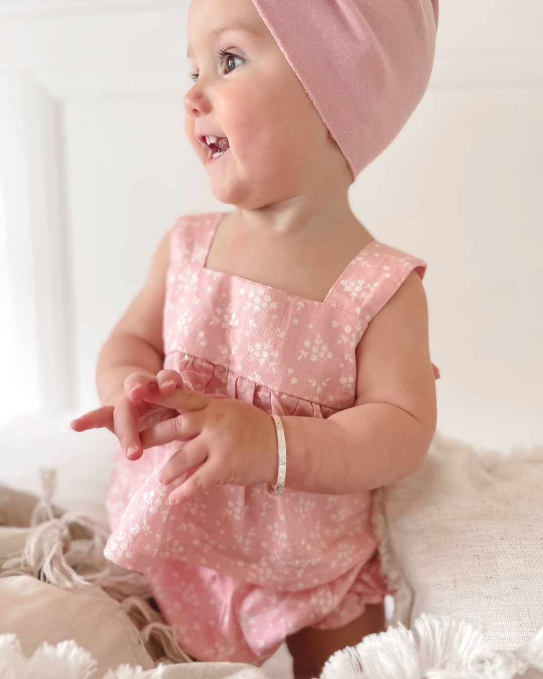 Baby Girl Alice Blossom Pink Top and Bloomer Pants Two Piece Set (100% Cotton): 2T