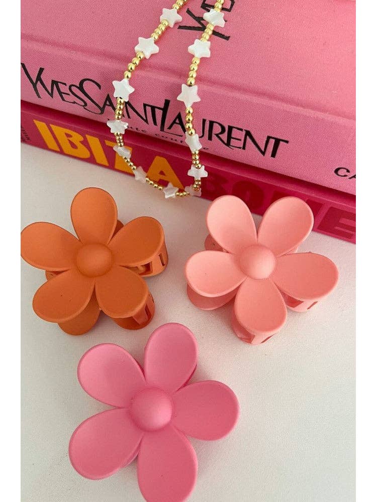 Claw Clip -- Flower - Watermelon