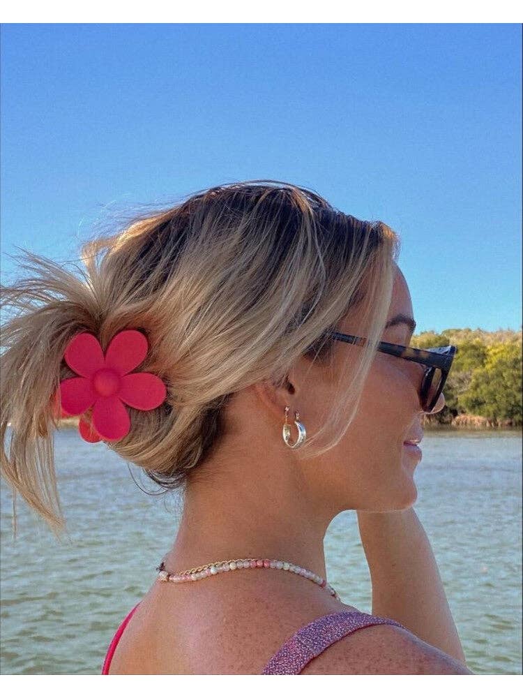Claw Clip -- Flower - Bubblegum
