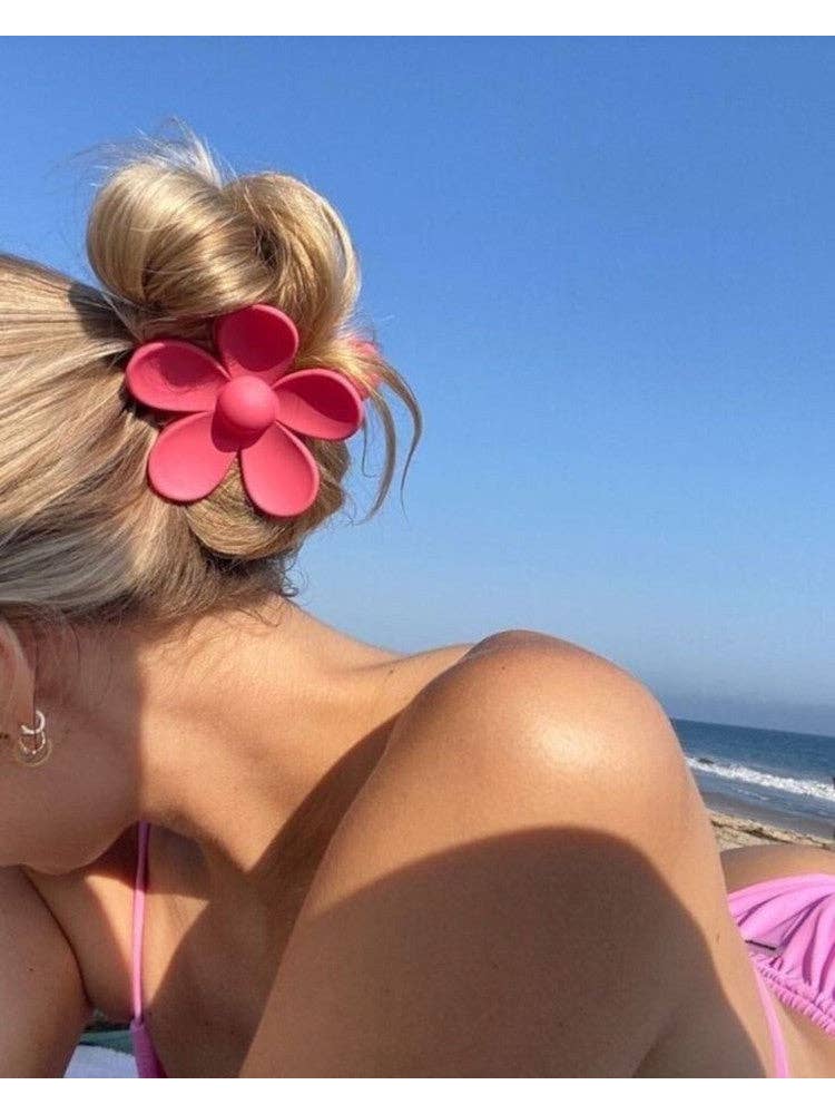 Claw Clip -- Flower - Bubblegum