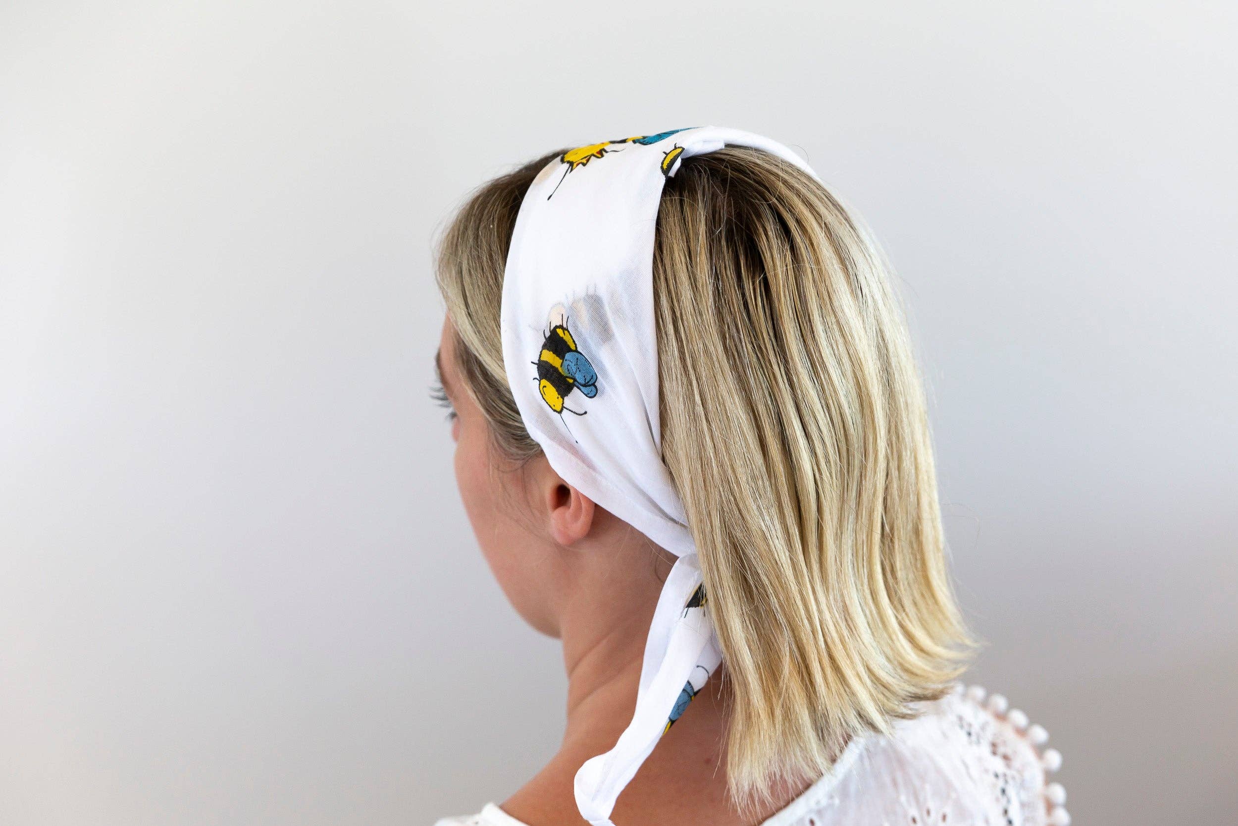 Cotton Scarf/Gardeners Bandanna - Queen Bee