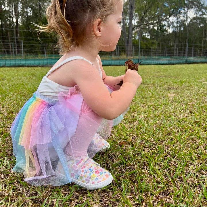 PETAL flower toddler girls sneakers: Size 7.5