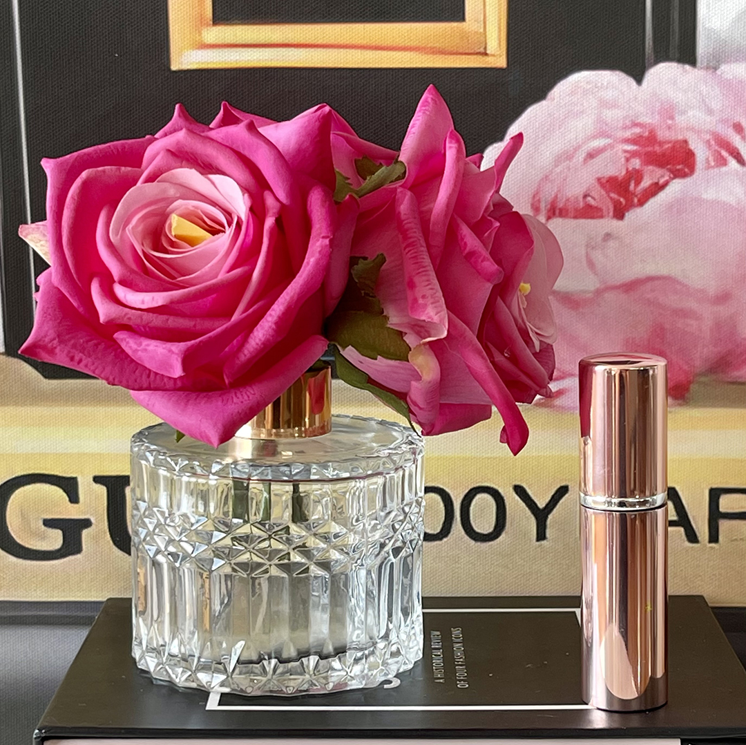 Perfumed Natural Touch Roses - Dark Pink