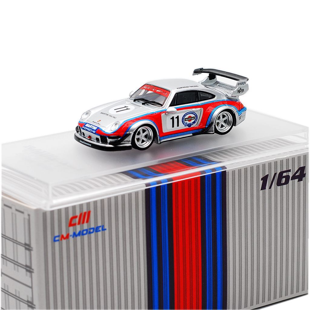 Colourful Model Die-cast Car - RWB 993 Martini