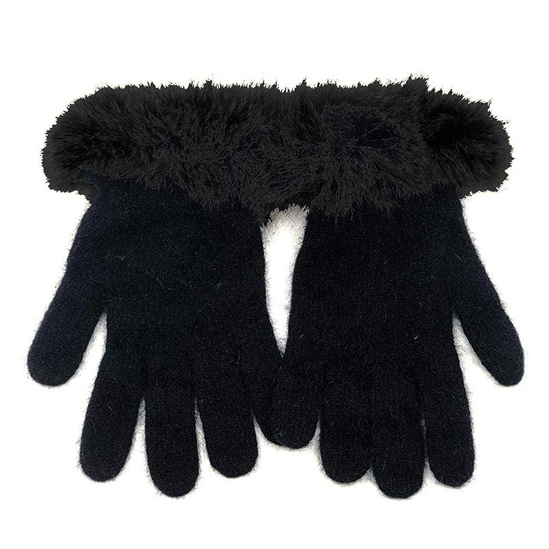 Premium Possum and Merino Wool - Fur Trim Gloves