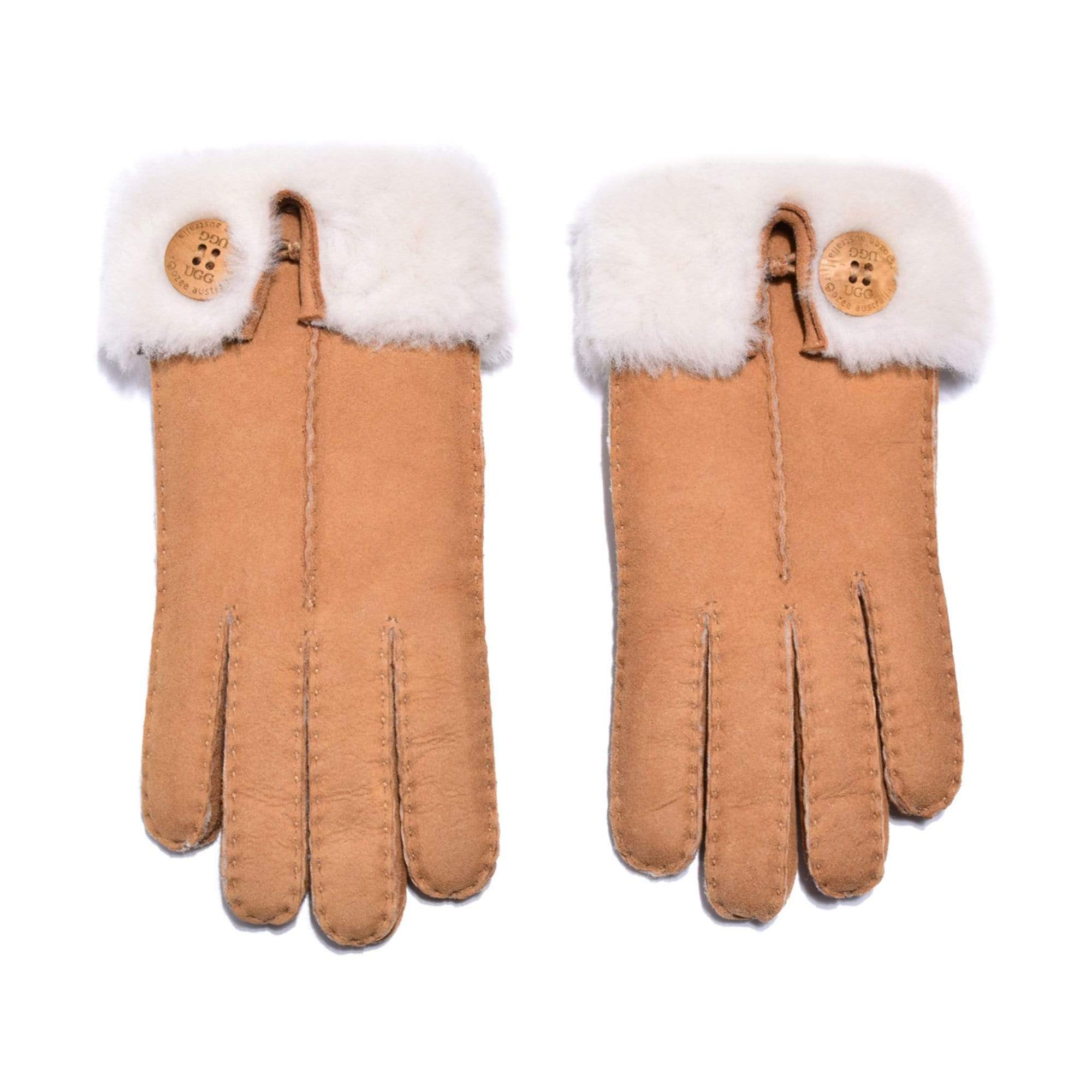 Button Gloves Sheepskin Uggs