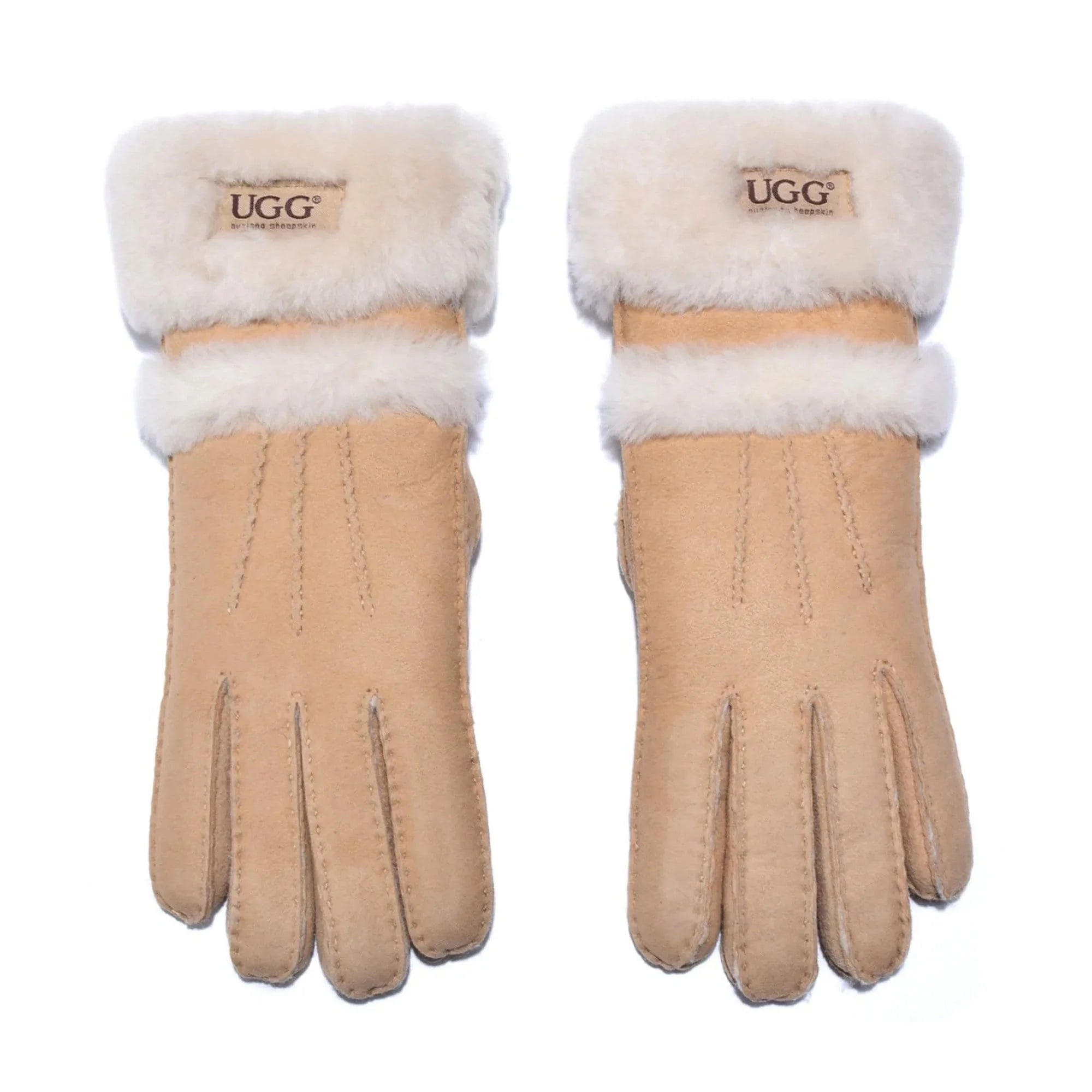 Double Cuff Sheepskin Gloves Uggs